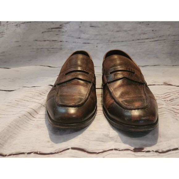To Boot New York Adam Derrick Distressed Burnished Leather Penny Loafer Size 9 main image 6